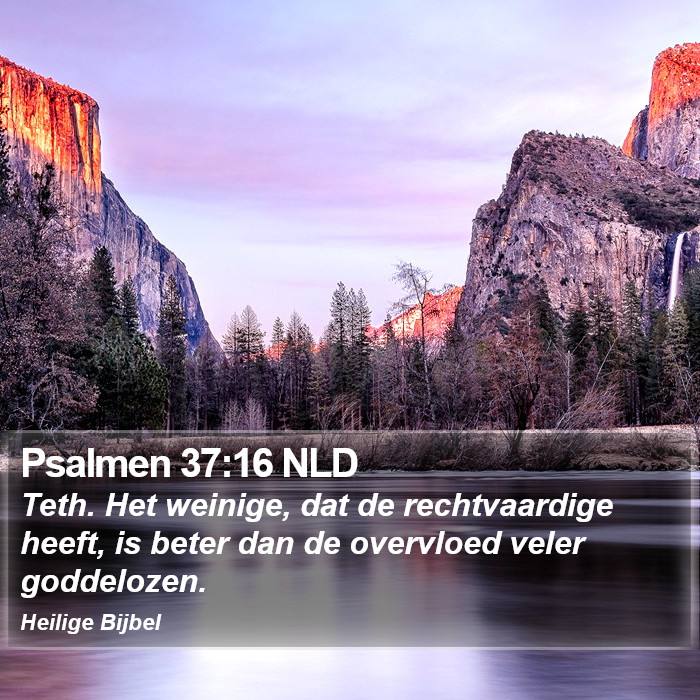 Psalmen 37:16 NLD Bible Study