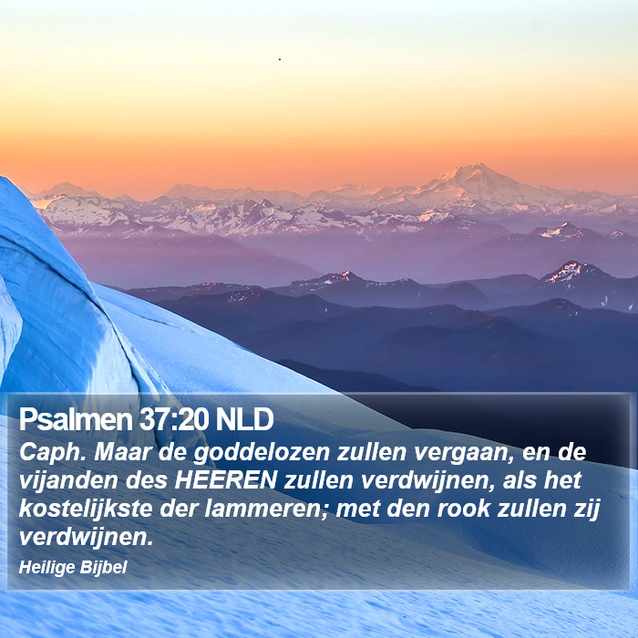 Psalmen 37:20 NLD Bible Study