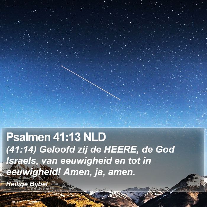 Psalmen 41:13 NLD Bible Study