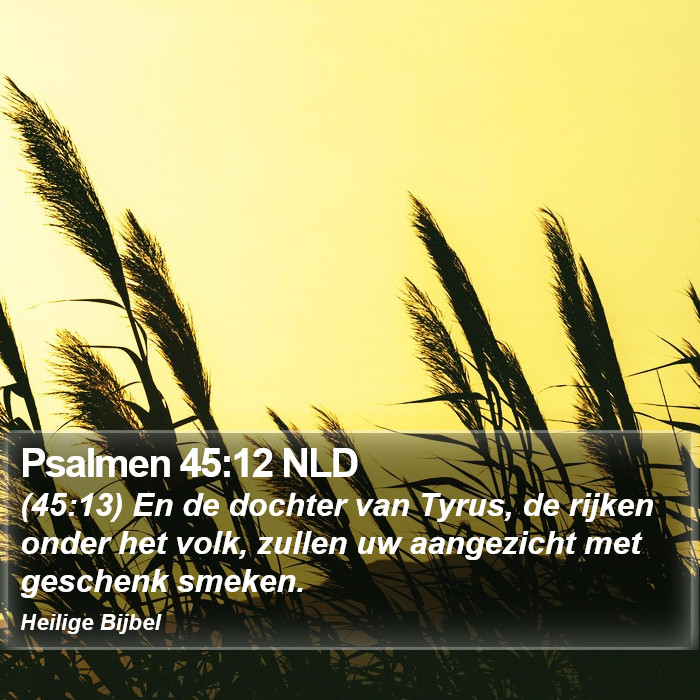 Psalmen 45:12 NLD Bible Study
