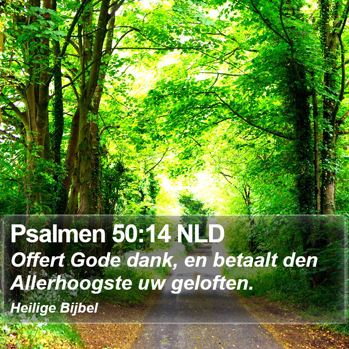 Psalmen 50:14 NLD Bible Study