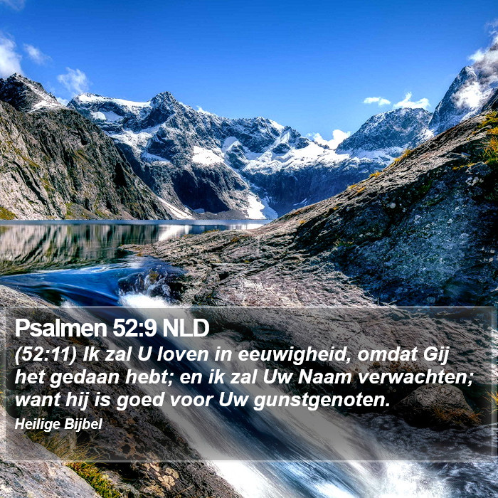 Psalmen 52:9 NLD Bible Study