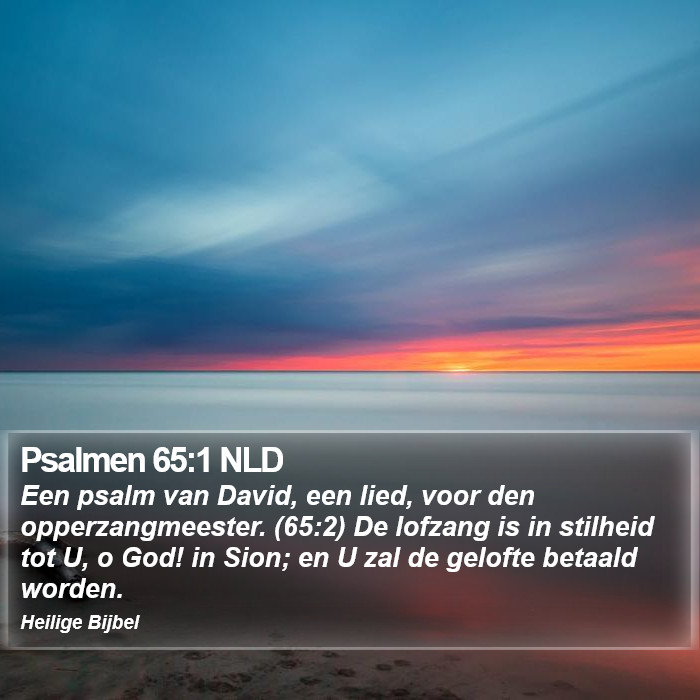 Psalmen 65:1 NLD Bible Study