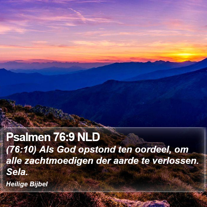 Psalmen 76:9 NLD Bible Study