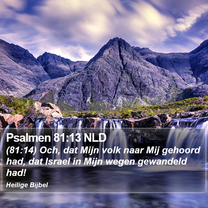 Psalmen 81:13 NLD Bible Study