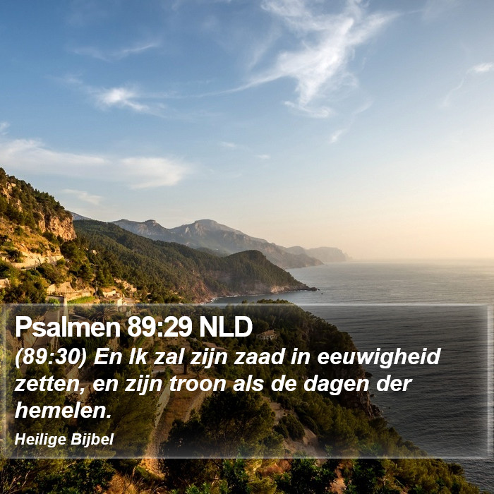 Psalmen 89:29 NLD Bible Study