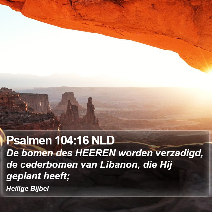 Psalmen 104:16 NLD Bible Study