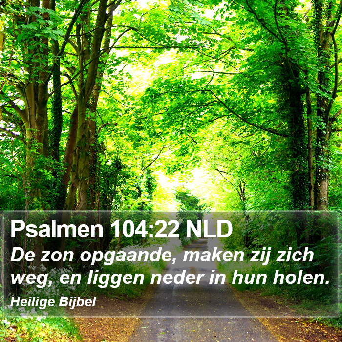 Psalmen 104:22 NLD Bible Study