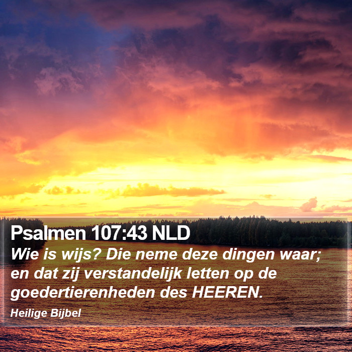 Psalmen 107:43 NLD Bible Study