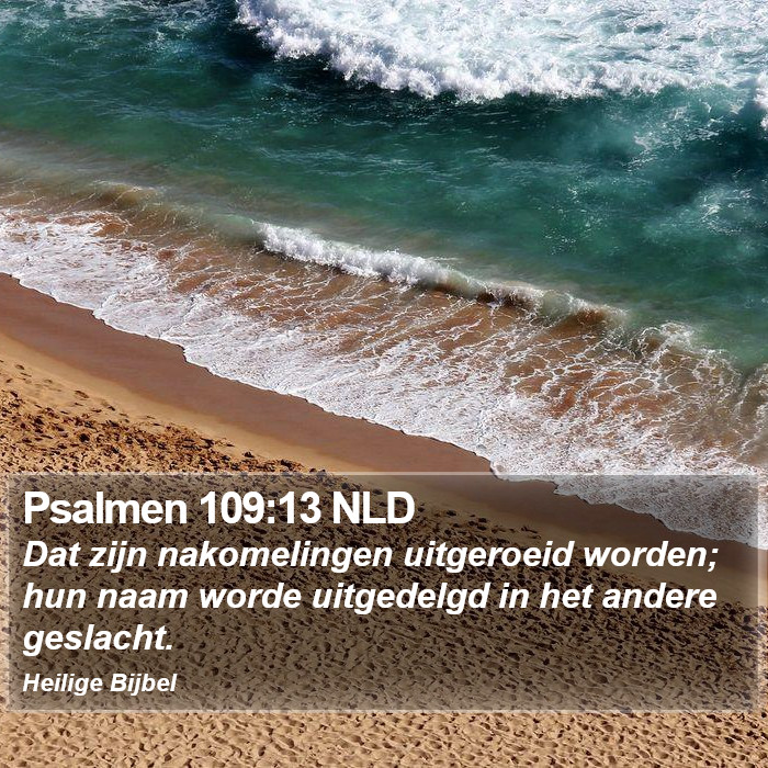 Psalmen 109:13 NLD Bible Study
