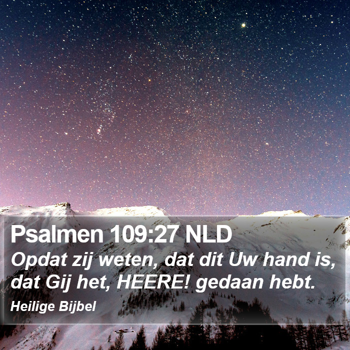 Psalmen 109:27 NLD Bible Study