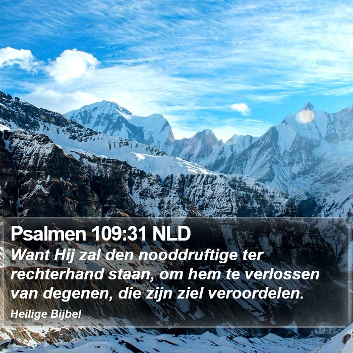 Psalmen 109:31 NLD Bible Study