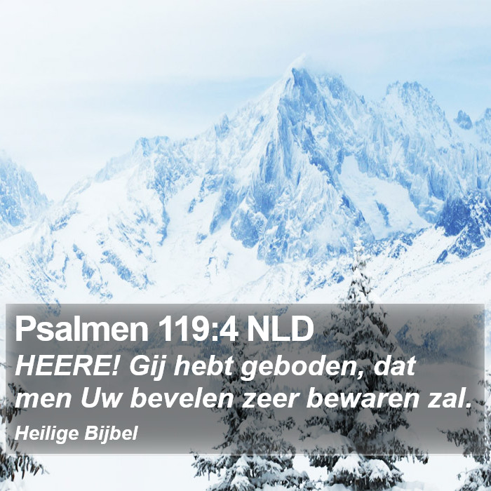 Psalmen 119:4 NLD Bible Study