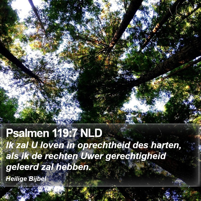 Psalmen 119:7 NLD Bible Study