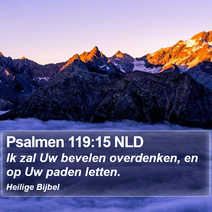 Psalmen 119:15 NLD Bible Study