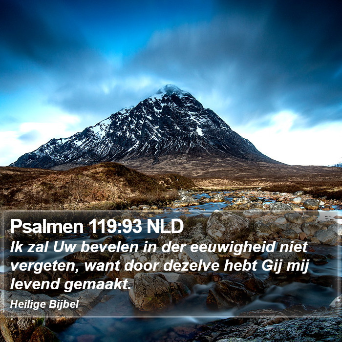 Psalmen 119:93 NLD Bible Study
