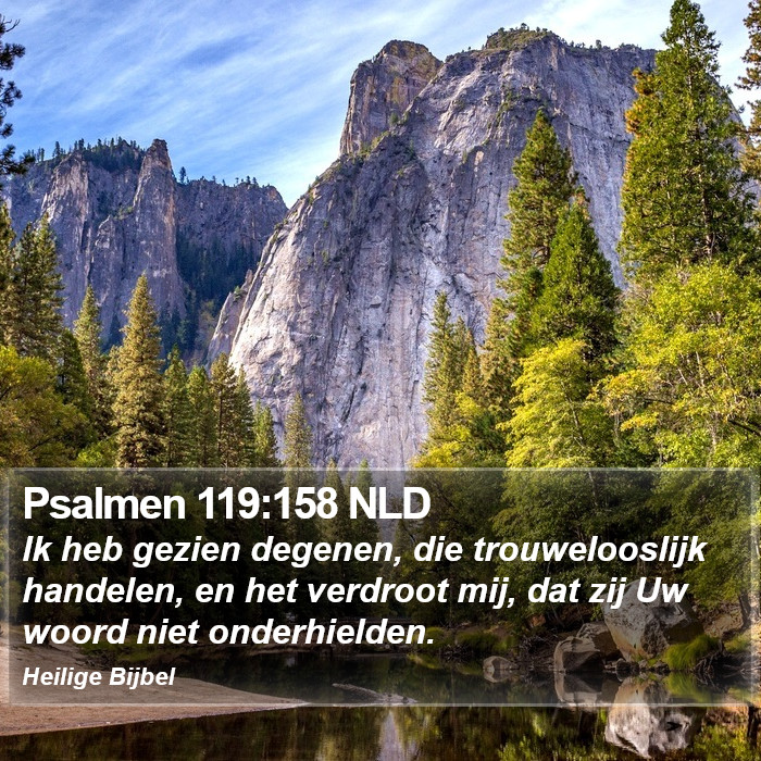 Psalmen 119:158 NLD Bible Study