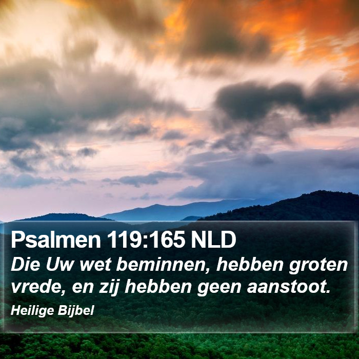 Psalmen 119:165 NLD Bible Study