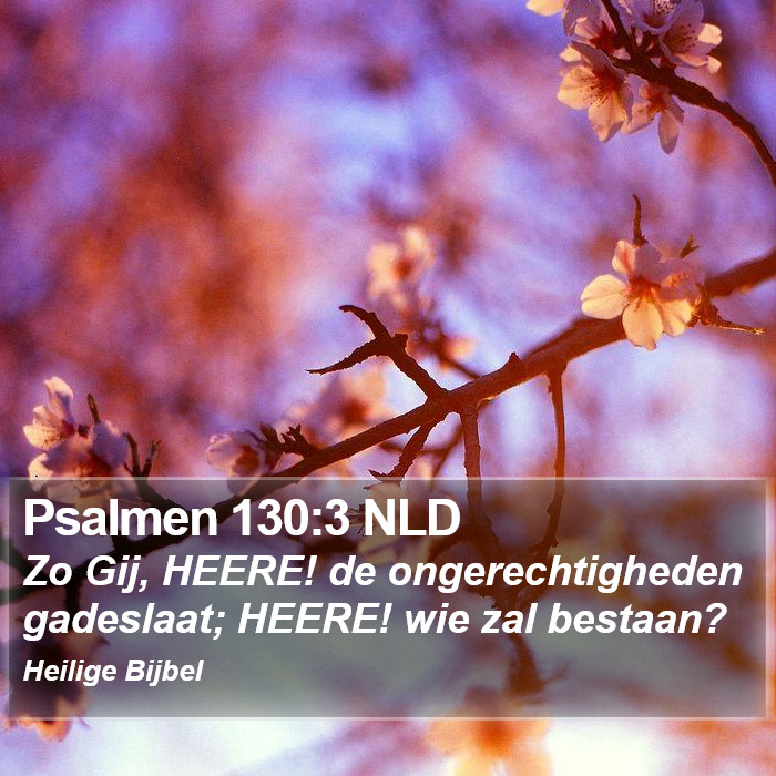 Psalmen 130:3 NLD Bible Study