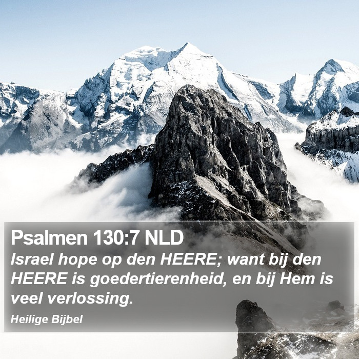 Psalmen 130:7 NLD Bible Study