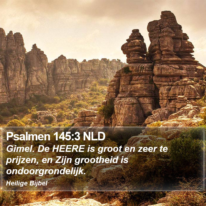 Psalmen 145:3 NLD Bible Study