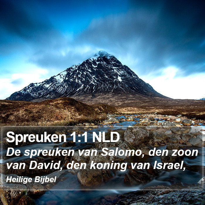 Spreuken 1:1 NLD Bible Study