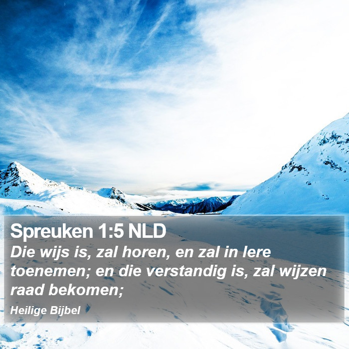 Spreuken 1:5 NLD Bible Study