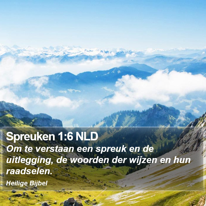 Spreuken 1:6 NLD Bible Study