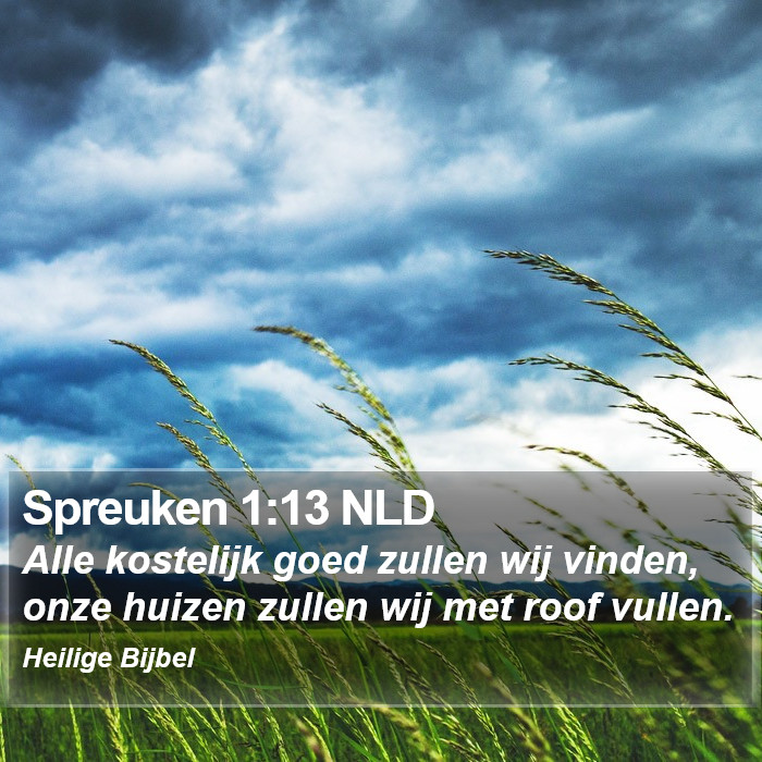 Spreuken 1:13 NLD Bible Study