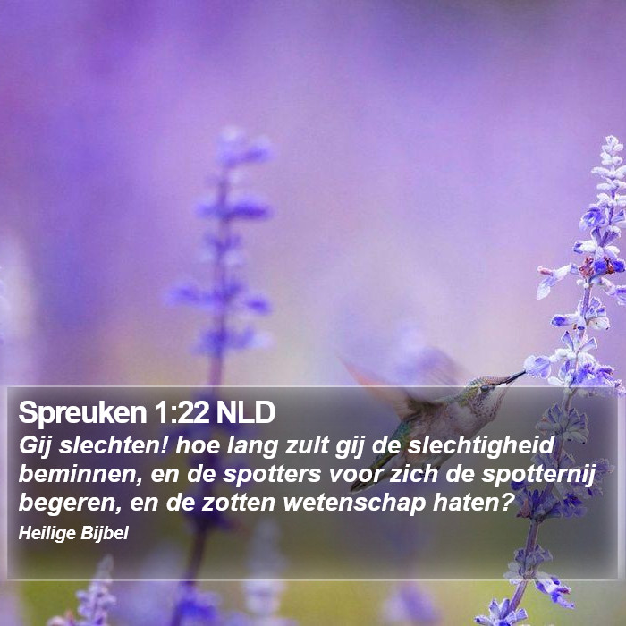 Spreuken 1:22 NLD Bible Study