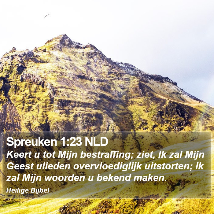 Spreuken 1:23 NLD Bible Study