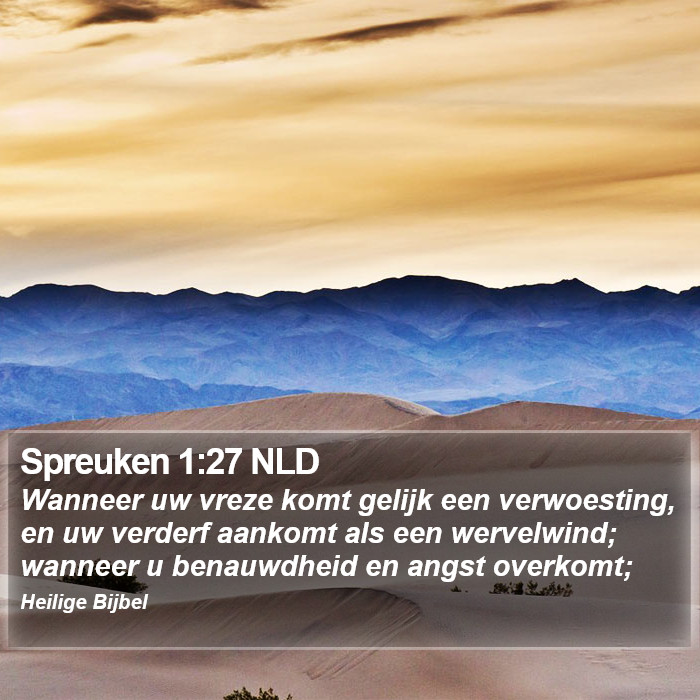 Spreuken 1:27 NLD Bible Study