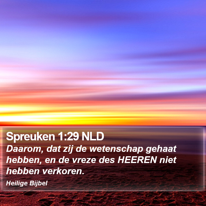 Spreuken 1:29 NLD Bible Study