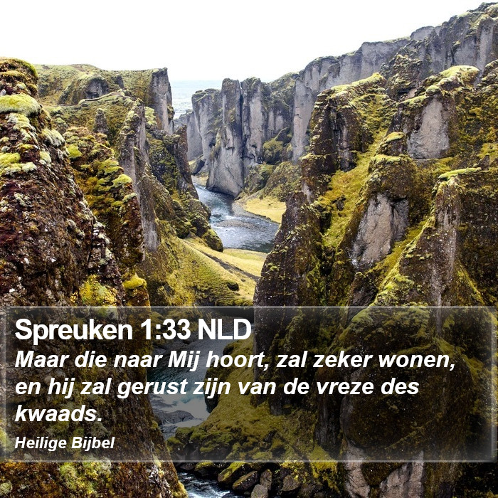 Spreuken 1:33 NLD Bible Study