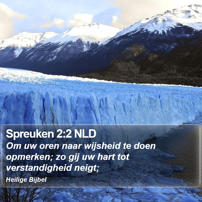 Spreuken 2:2 NLD Bible Study