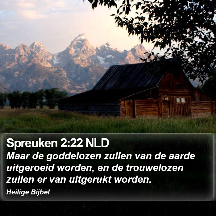 Spreuken 2:22 NLD Bible Study