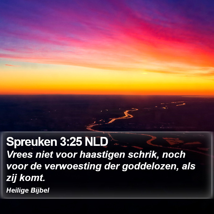 Spreuken 3:25 NLD Bible Study