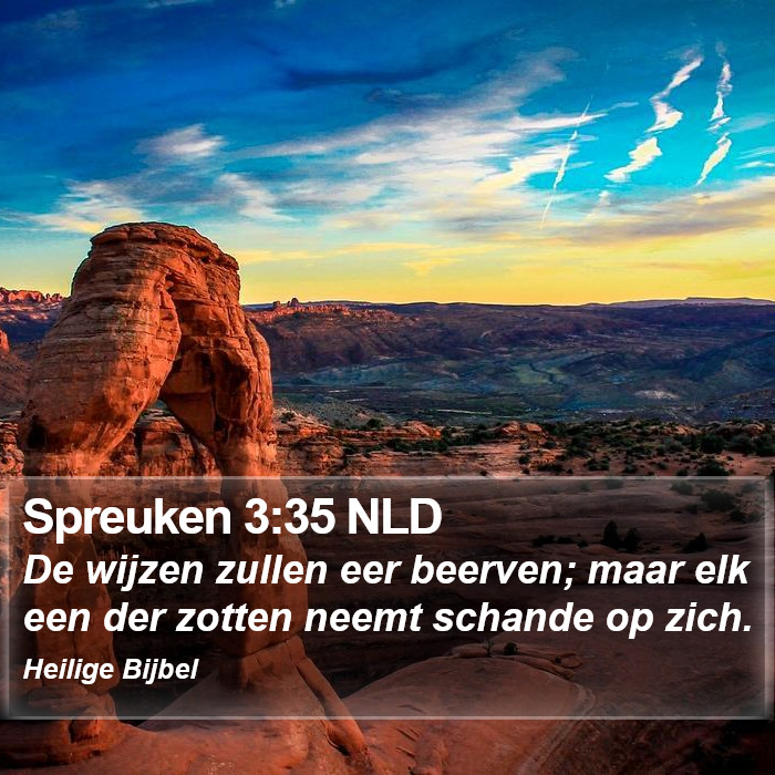 Spreuken 3:35 NLD Bible Study