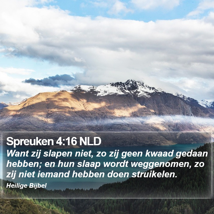 Spreuken 4:16 NLD Bible Study