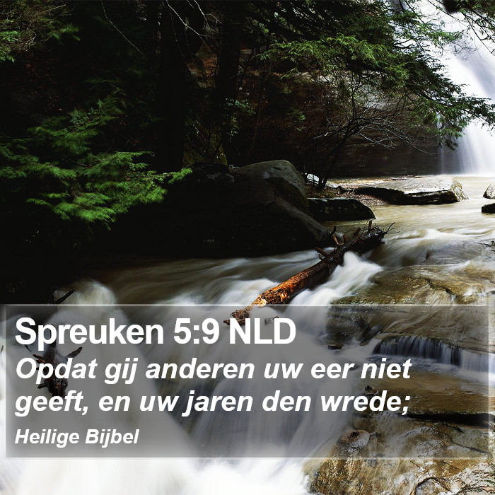 Spreuken 5:9 NLD Bible Study