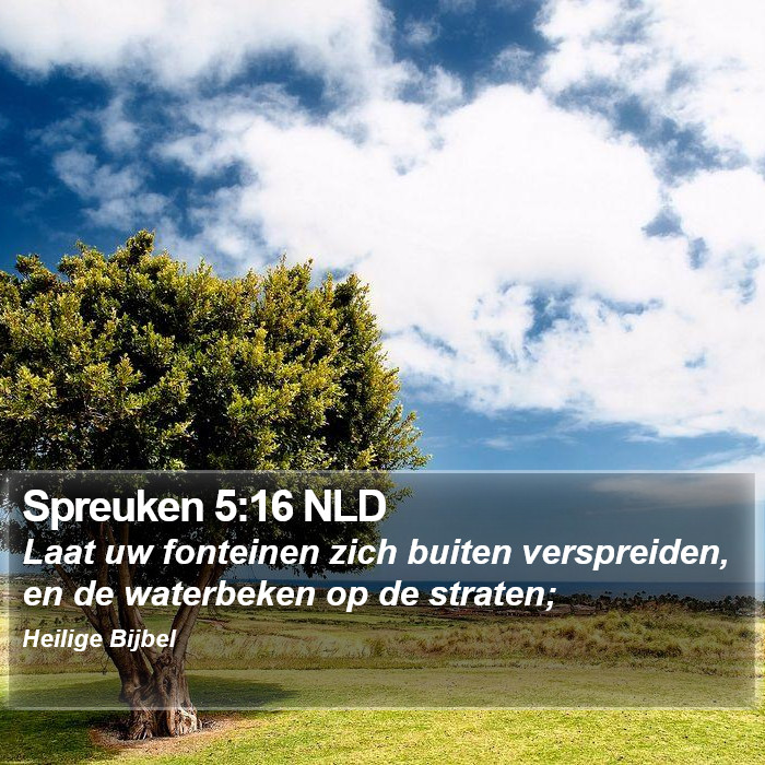 Spreuken 5:16 NLD Bible Study