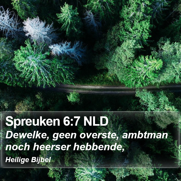 Spreuken 6:7 NLD Bible Study