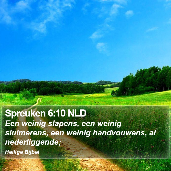 Spreuken 6:10 NLD Bible Study