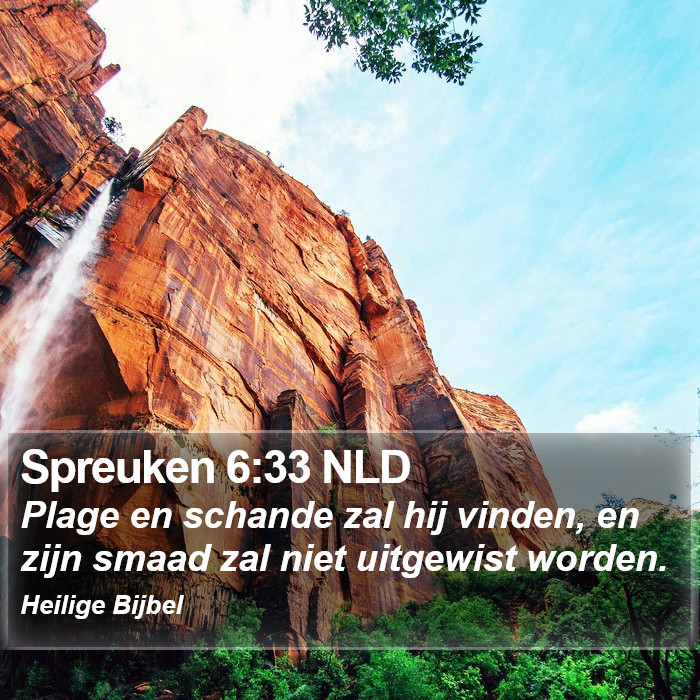 Spreuken 6:33 NLD Bible Study