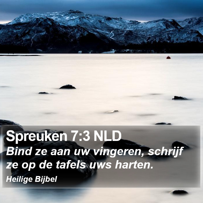 Spreuken 7:3 NLD Bible Study