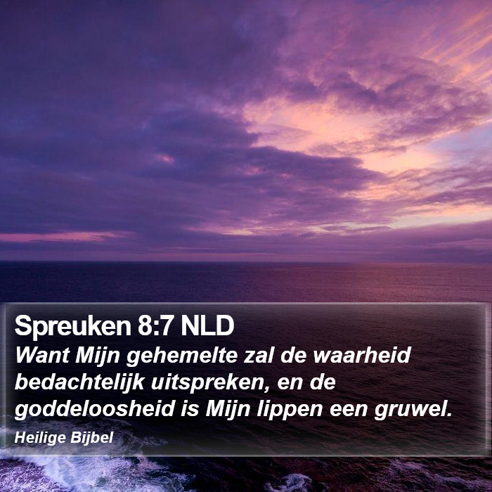 Spreuken 8:7 NLD Bible Study