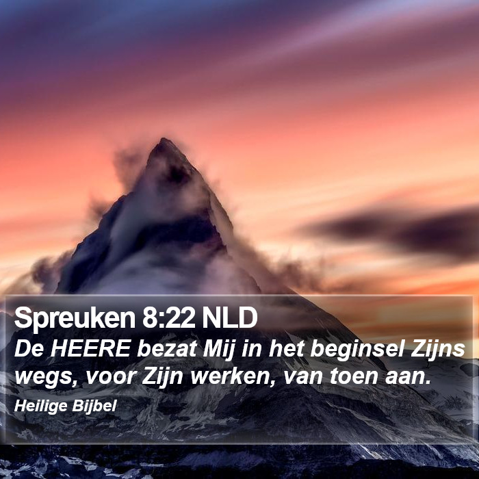 Spreuken 8:22 NLD Bible Study