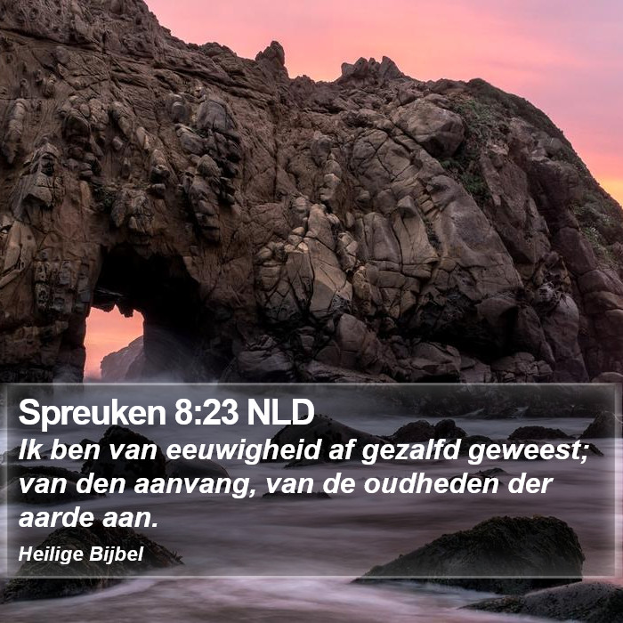 Spreuken 8:23 NLD Bible Study