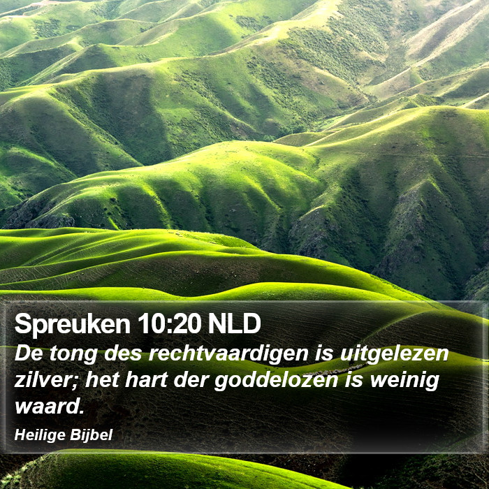 Spreuken 10:20 NLD Bible Study