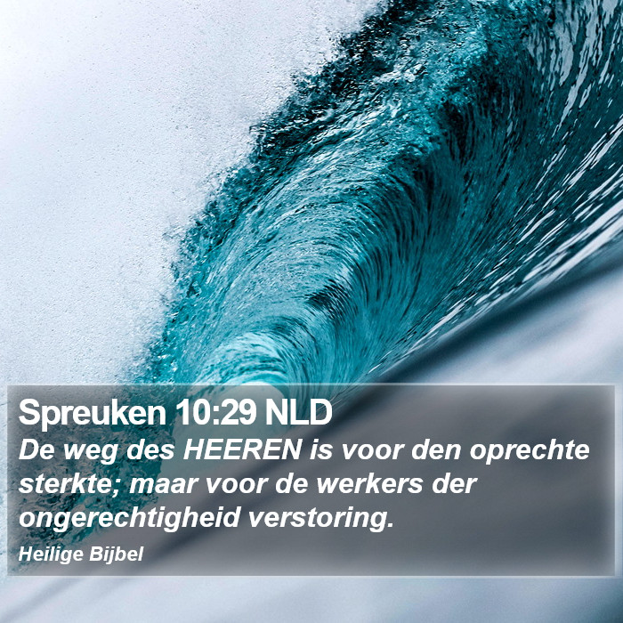 Spreuken 10:29 NLD Bible Study